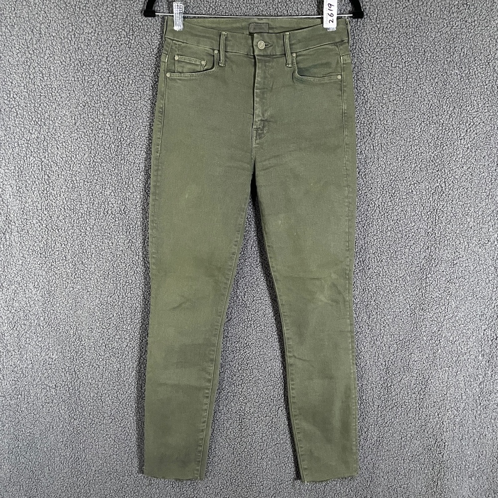 Mother High Waisted Looker Ankle in second chance Jeans - Women's Size 26 -Green